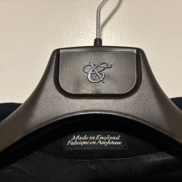 Holt Renfrew Made in England Double Breasted Navy Cashmere Overcoat Med - Large - Picture 16 of 16